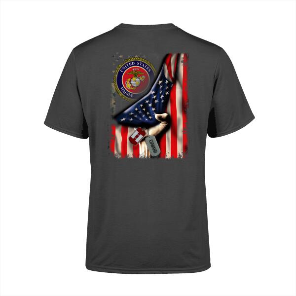 Personalized Shirt, US Military Rank On Dog Tag, Gifts For Soldiers