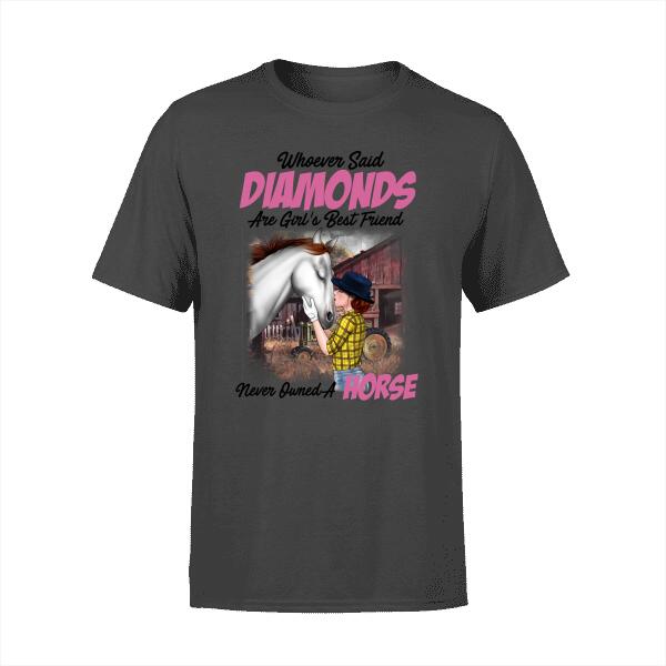 Personalized Shirt, Diamonds Are Girl's Best Friend Never Owned A Horuse, Gift For Horse Lovers