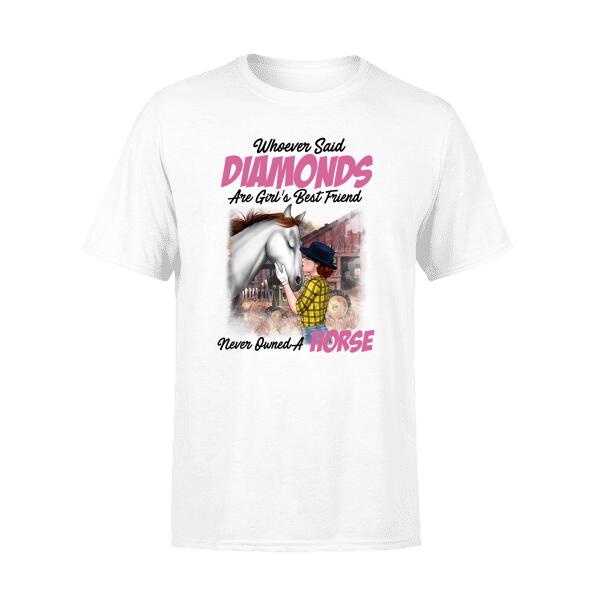Personalized Shirt, Diamonds Are Girl's Best Friend Never Owned A Horuse, Gift For Horse Lovers