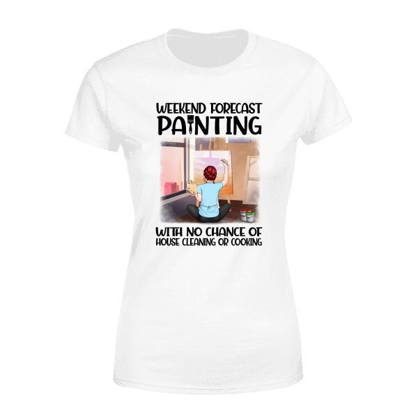 Personalized Shirt, Weekend Forecast Painting, Gift For Painting Lover