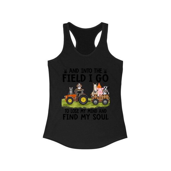 Personalized Shirt, Tractor With Pets On Farm, Gift for Famers, Family, Pet Lovers