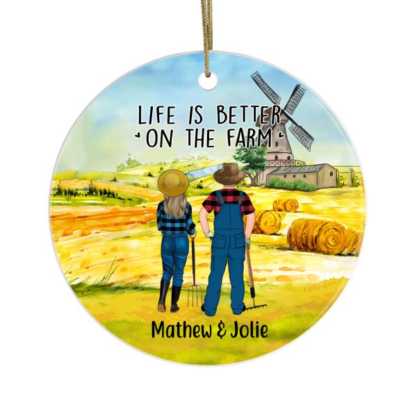 Personalized Ornament, Farming Gifts For Him / Her, Farming Couple Gifts, Christmas Gift