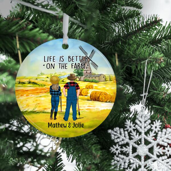 Personalized Ornament, Farming Gifts For Him / Her, Farming Couple Gifts, Christmas Gift