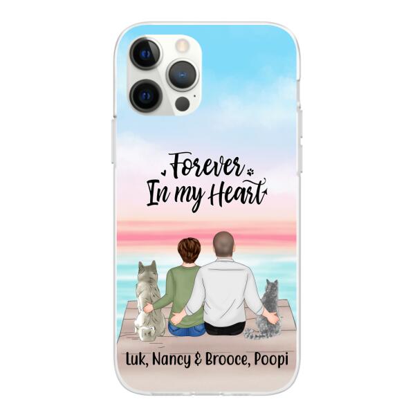 Personalized Phone Case, Couple And Pets Gift For Dog Lovers