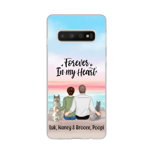 Personalized Phone Case, Couple And Pets Personalized Phone Case, Couple And Pets