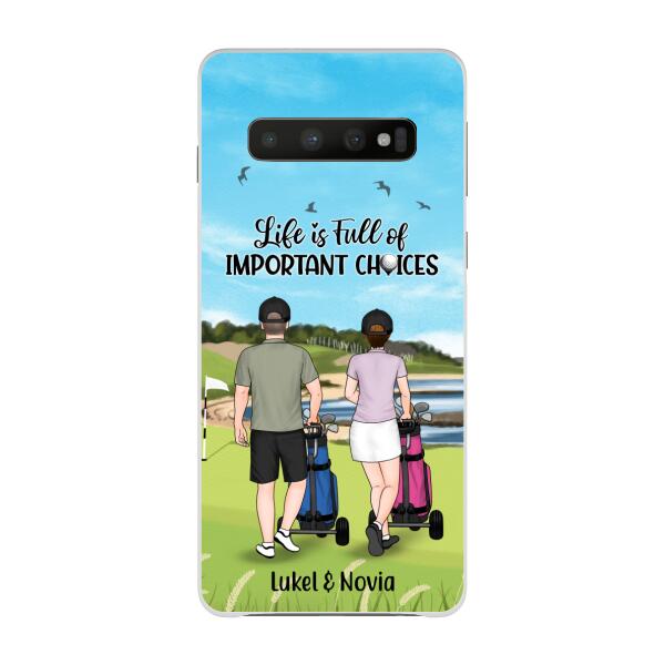 Personalized Phone Case, Golf Pushing Cart Partners - Couple And Friends, Gift For Golf Lovers