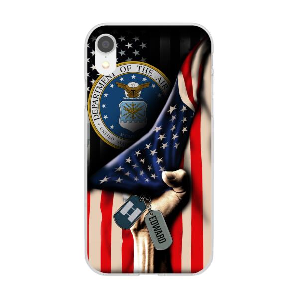 Personalized Phone Case, US Military Rank On Dog Tag, Gifts For Soldie — GearLit Personalized Phone Case, US Military Rank On Dog Tag, Gifts For Soldie — GearLit