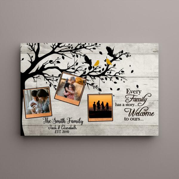 Personalized Canvas, Family Memory Pictures, Gift for Whole Family, Wedding Anniversary Gift