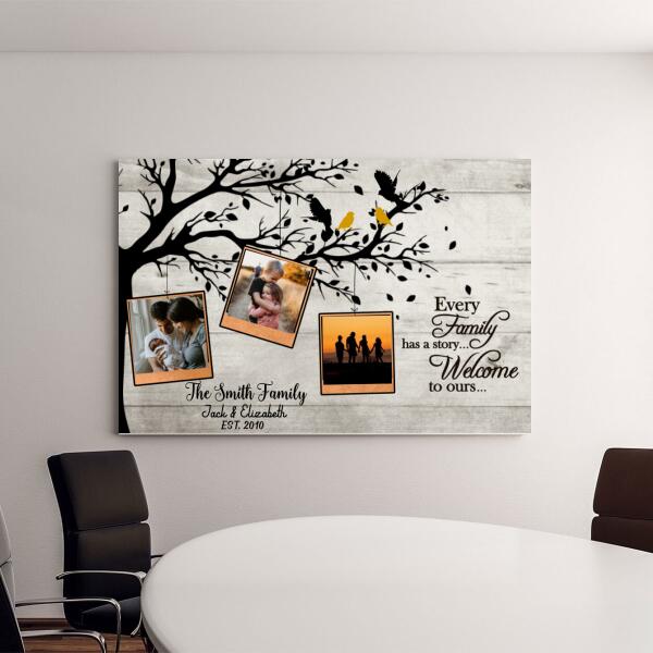 Personalized Canvas, Family Memory Pictures, Gift for Whole Family, Wedding Anniversary Gift