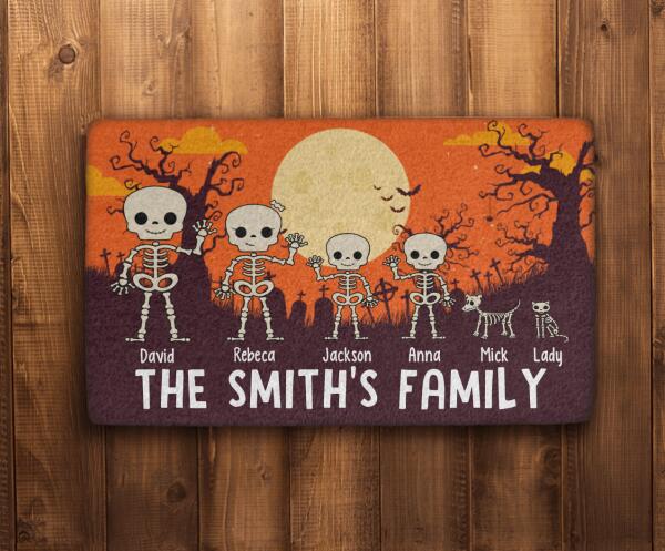 The Smith's Family - Halloween Personalized Gifts Custom Doormat for Family