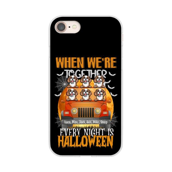 Personalized Phone Case, Up To 6 Pets, Every Night Is Halloween, Gift For Halloween, Gift For Dog Lovers And Cat Lovers