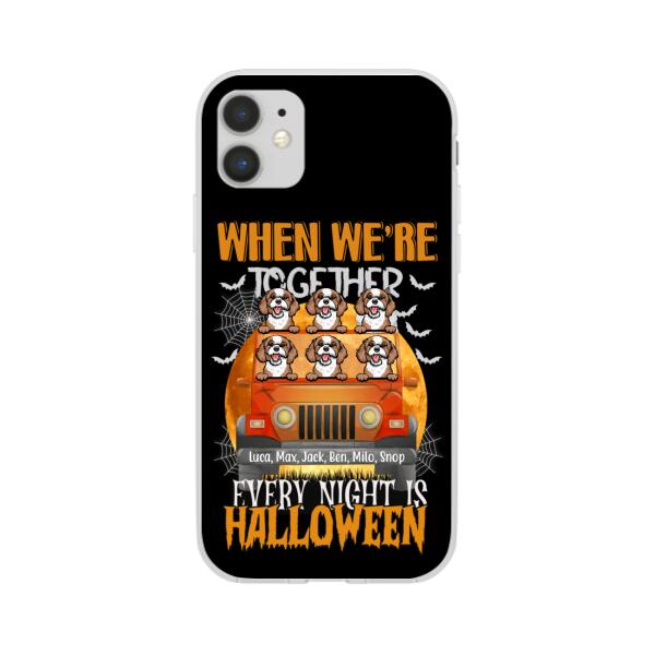 Personalized Phone Case, Up To 6 Pets, Every Night Is Halloween, Gift For Halloween, Gift For Dog Lovers And Cat Lovers