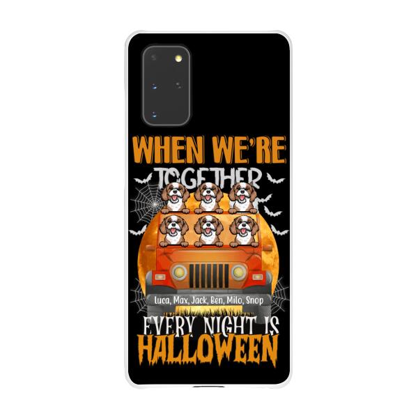 Personalized Phone Case, Up To 6 Pets, Every Night Is Halloween, Gift For Halloween, Gift For Dog Lovers And Cat Lovers