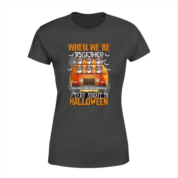 Personalized Shirt, Up To 6 Pets, Every Night Is Halloween, Gift For Halloween, Gift For Dog Lovers And Cat Lovers