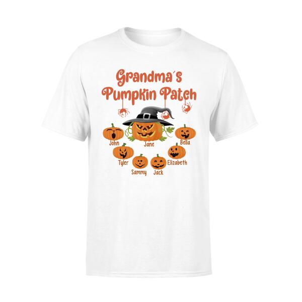 Mommy's Little Pumpkin - Halloween Personalized Gifts Custom Shirt for Grandma and Mom