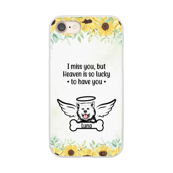 I Miss You - Personalized Gifts Custom Memorial Phone Case for Dog Mom, Memorial Gifts