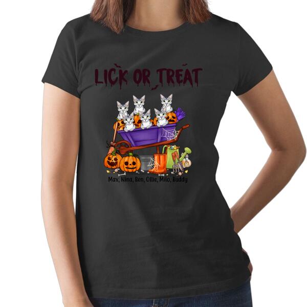 Personalized Shirt, Up To 6 Cats, Halloween Is Better With Cats, Halloween Gift for Cat Lovers