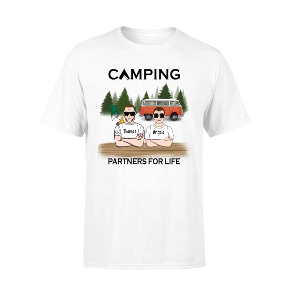 Personalized Shirt, Camping Partners For Life, Camping Vans, Gifts For Camping Couple