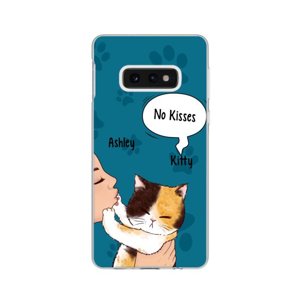 Personalized Phone Case, Cat No Kisses, Gift For Cat Lovers