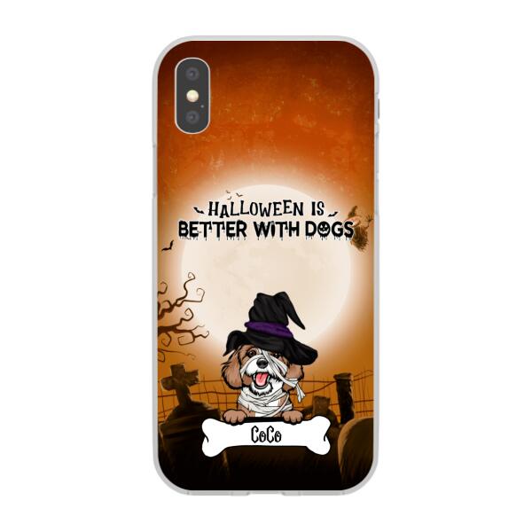 Personalized Phone Case, Beware of the Dogs Halloween Gifts For Dog Lovers