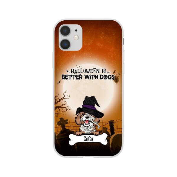 Personalized Phone Case, Beware of the Dogs Halloween Gifts For Dog Lovers