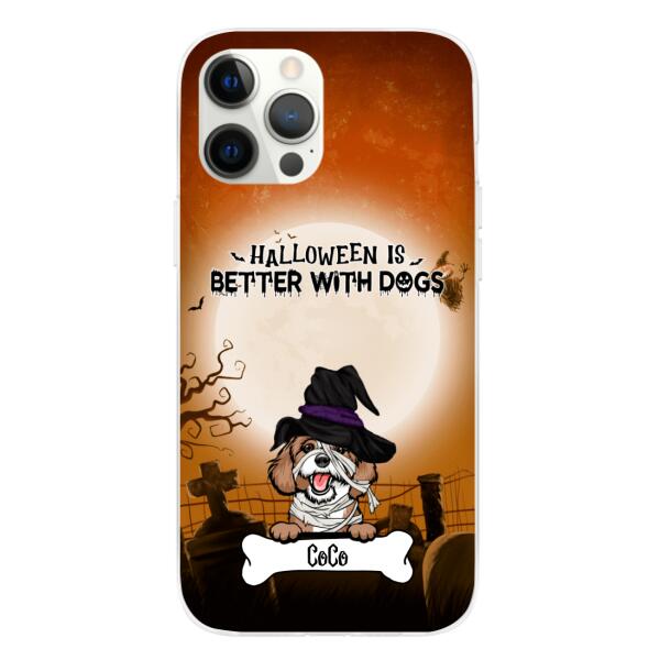 Personalized Phone Case, Beware of the Dogs Halloween Gifts For Dog Lovers