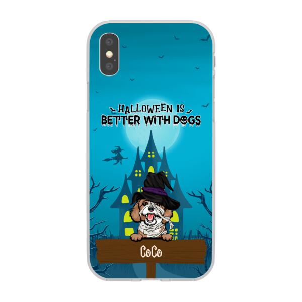 Personalized Phone Case, Halloween Is Better With Dogs, Gift for Dog Lovers