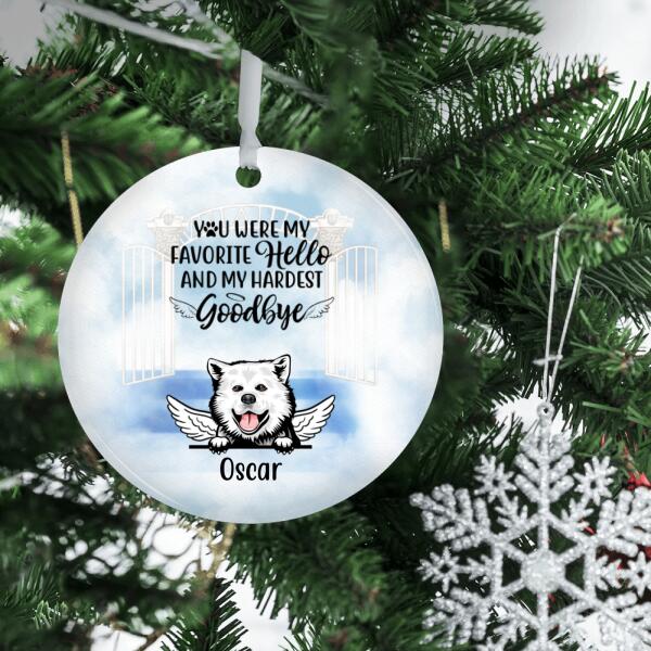 Personalized Ornament, Gifts For Dog Lovers, Cat Lovers, You Were My Favorite Hello