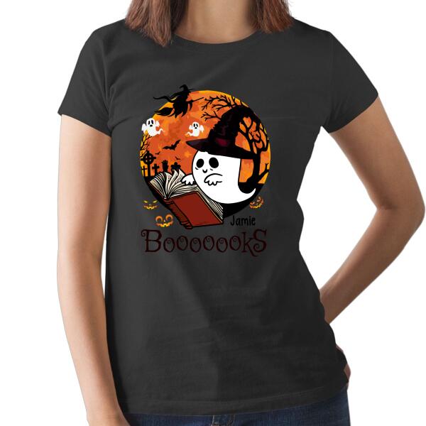 Personalized Shirt, Boo Books, Halloween Gift For Bookworms, Gift For Book Lovers