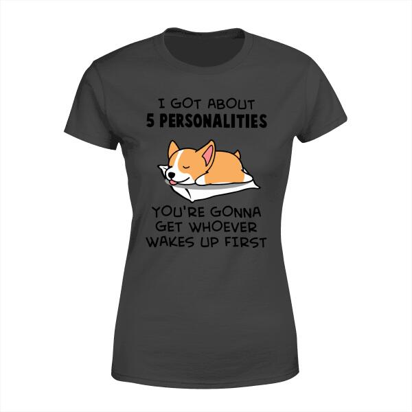 Personalized Shirt, I Got About 5 Personalities, Sleeping Dog, Gifts For Dog Lovers