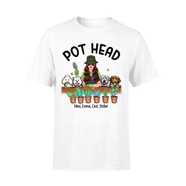 pothead dog Personalized Shirt, Pot Head Gardening Woman with Dogs, Gift For Garde — GearLit