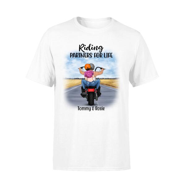Personalized Shirt, Motorcycle Couple, Custom Gift For Bikers