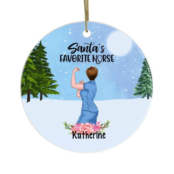 Personalized Ornament, Nurse Gifts For Her, Santa's Favorite Nurse