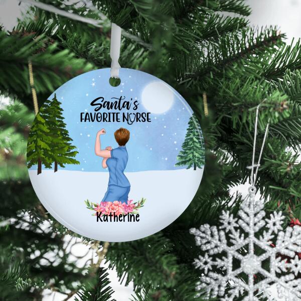 Personalized Ornament, Nurse Gifts For Her, Santa's Favorite Nurse