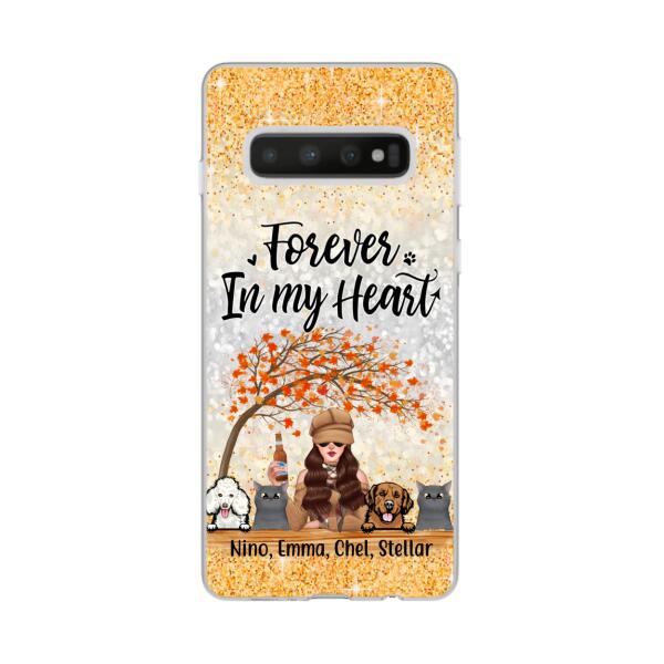 Personalized Phone Case, Just A Girl Who Loves Fall & Pets - Fall Season Gift, Gift For Dog And Cat Lovers