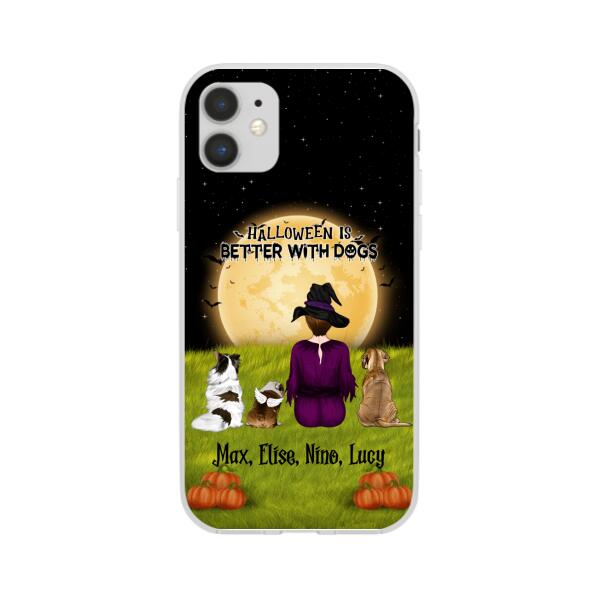 Personalized Phone Case, Halloween Is Better With Dogs, Halloween Gifts For Dog Lovers
