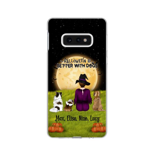 Personalized Phone Case, Halloween Is Better With Dogs, Halloween Gifts For Dog Lovers