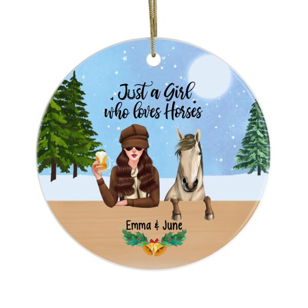 Personalized Ornament, Life Is Better With Horses, Christmas Gift For Horse Lovers