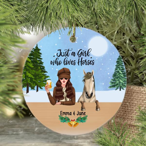 Personalized Ornament, Life Is Better With Horses, Christmas Gift For Horse Lovers