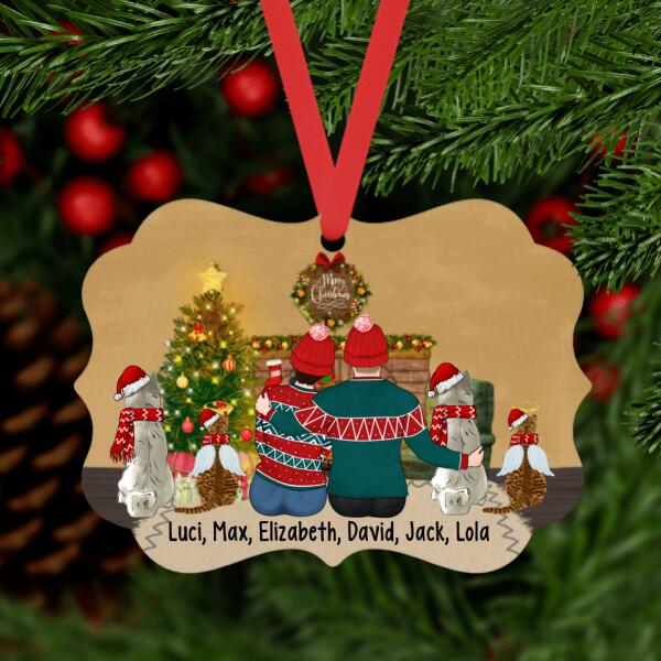 Personalized Ornament, Christmas Couple With Pets, Christmas Gift For —  GearLit