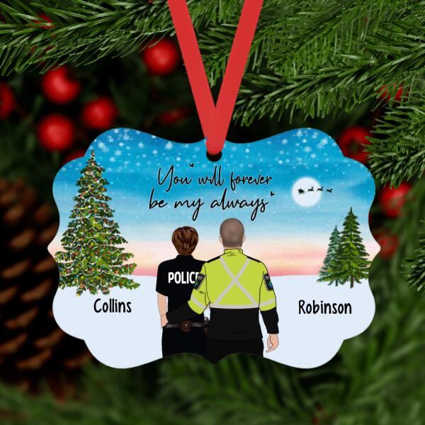 Personalized Metal Ornament, First Responder Couple - Gift For Christmas