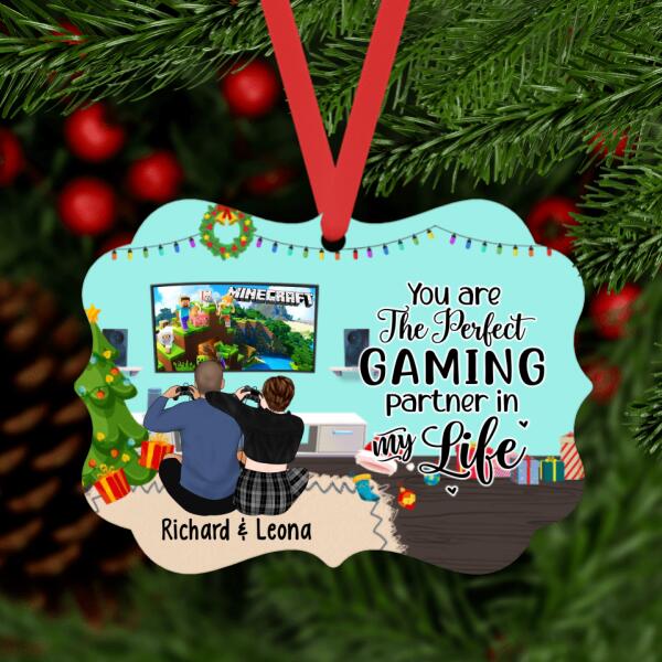 Personalized Metal Ornament, Gaming Partners - Couple And Friends, Gift For Video Game Lovers
