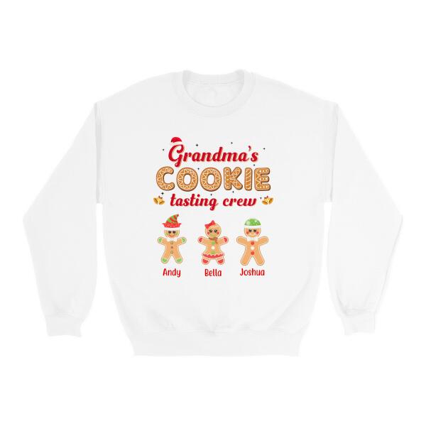 Grandma's Cookies Tasting Crew - Christmas Personalized Gifts Custom Shirt for Family for Grandma