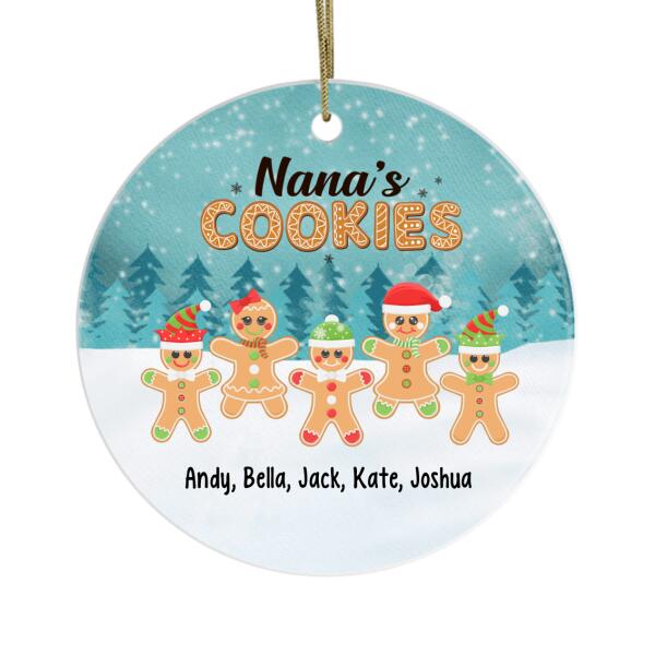 Gingerbread Cookie Kids - Christmas Personalized Gifts - Custom Ornament for Family - for Grandma