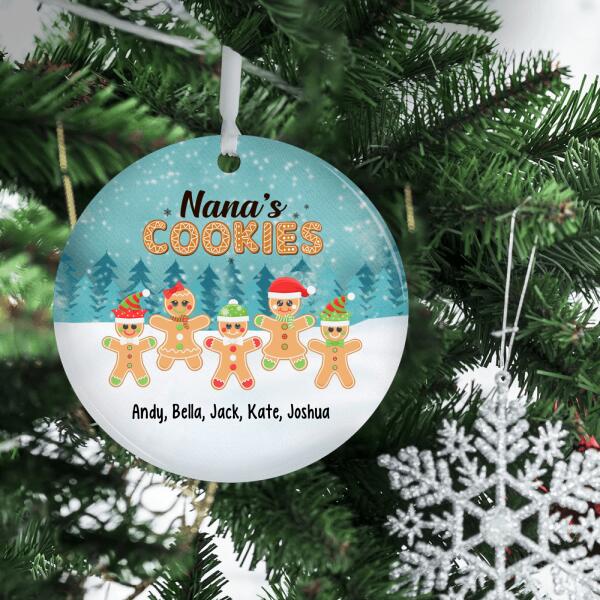 Gingerbread Cookie Kids - Christmas Personalized Gifts - Custom Ornament for Family - for Grandma