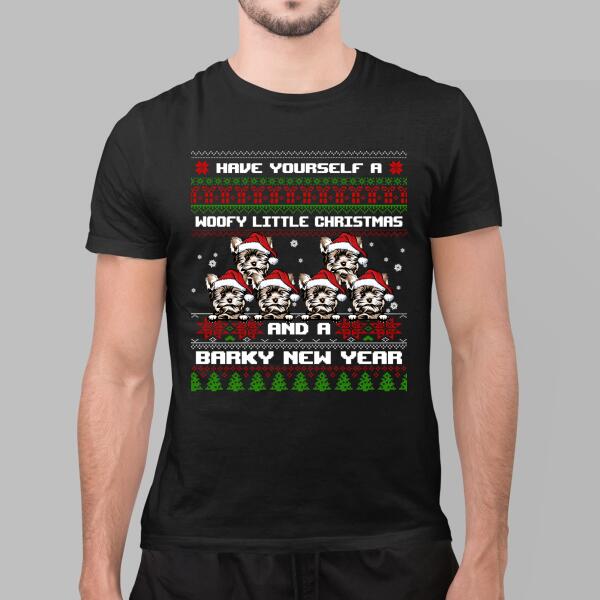 Personalized Shirt, Woofy Little Christmas And Barky New Year, Christmas Gift For Dog Lovers