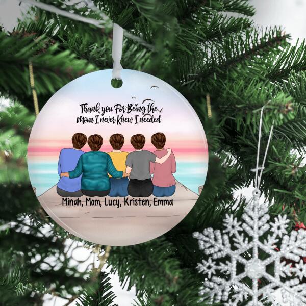 Thank You for Being the Mom I Never Knew I Needed - Personalized Gifts - Custom Family Ornament for Daughter for Mom - Family Gifts