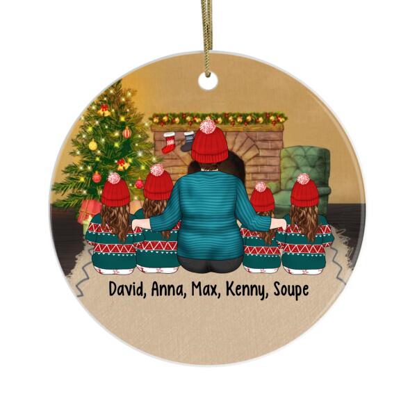 Ornament, Grandmother with Kids - Christmas Personalized Gifts Custom Ornament for Grandma