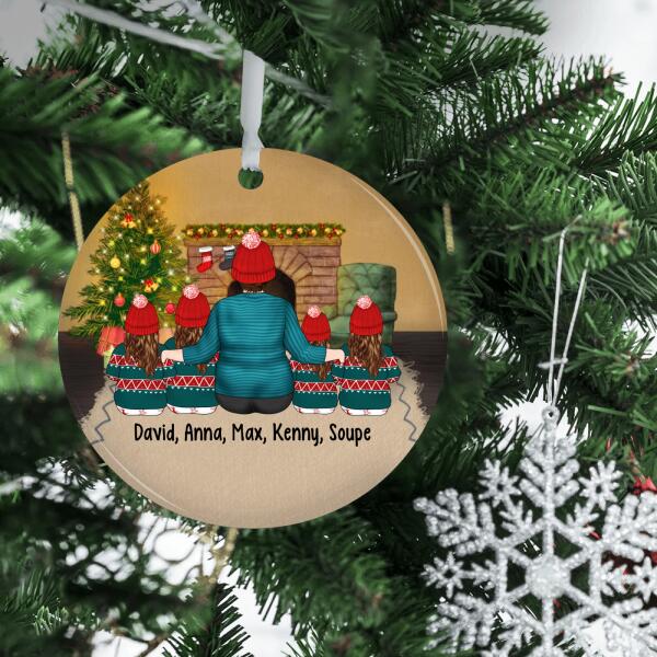 Ornament, Grandmother with Kids - Christmas Personalized Gifts Custom Ornament for Grandma