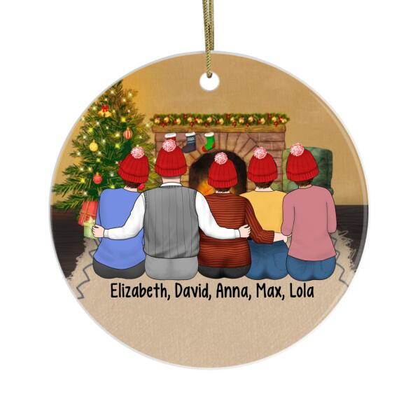 Father, Mother, and Daughters - Christmas Personalized Gifts Custom Ornament for Family for Dad